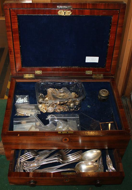 Large box and costume jewellery